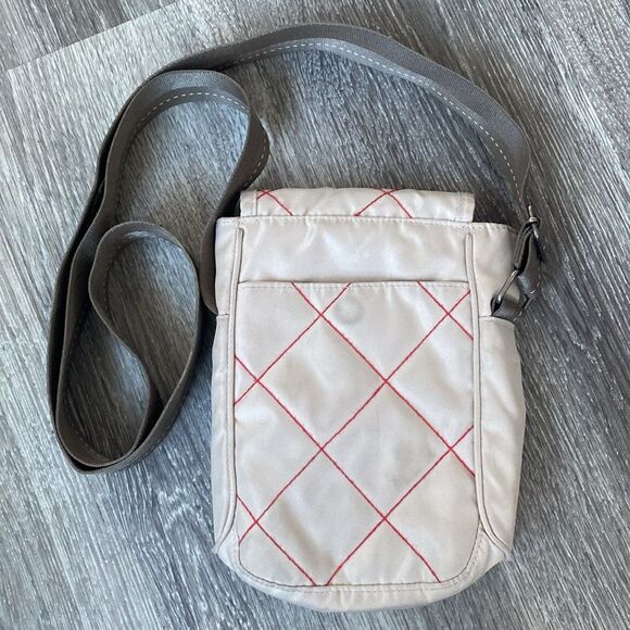 North Face crossbody bag logo Embroidered Red Stitching OS Hiking Shopping Light - Picture 5 of 10